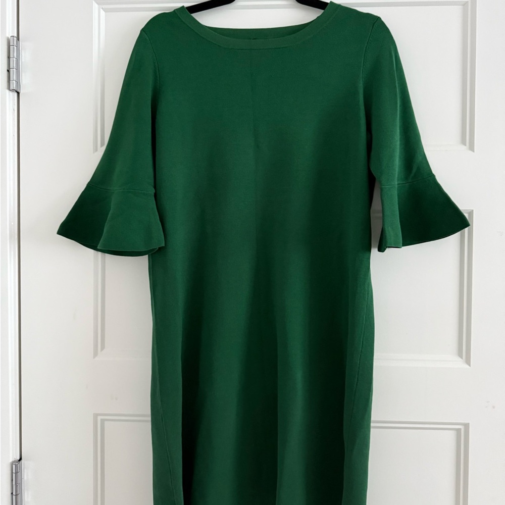 Ann Taylor Bell Sleeve Green Dress